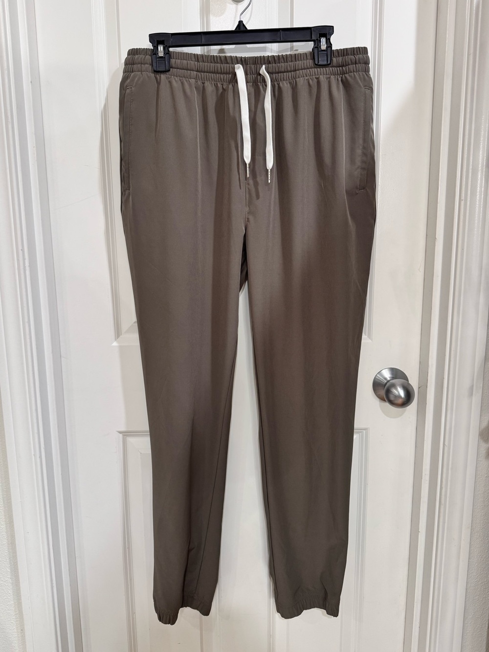 Cove Men's Taupe Jogger Pants with Drawstring